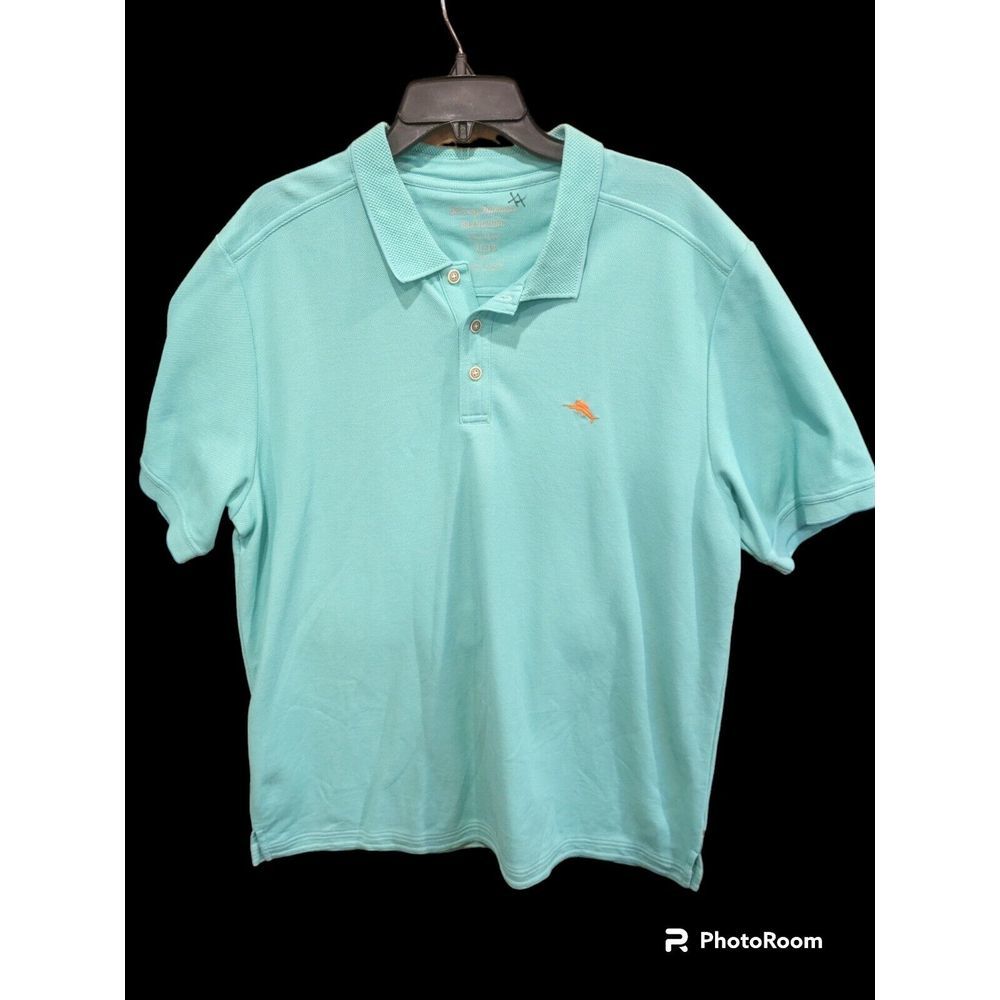 TOMMY BAHAMA Island Zone Men's polo Size XL Short Sleeve Supima Light Blue